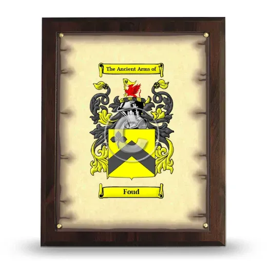Foud Coat of Arms Plaque