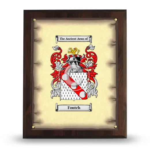 Foutch Coat of Arms Plaque