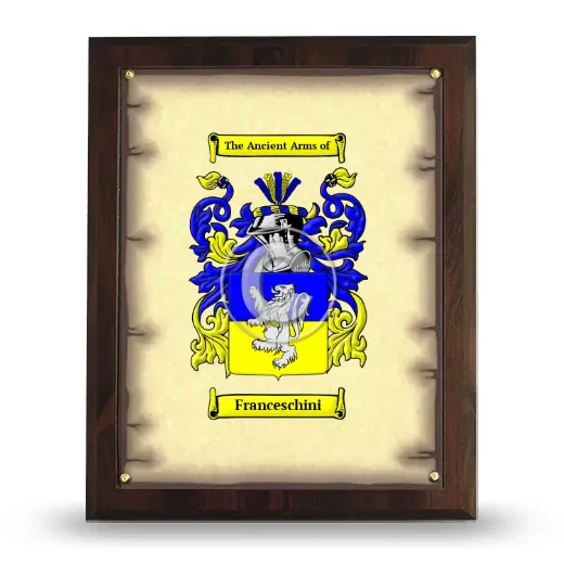 Franceschini Coat of Arms Plaque