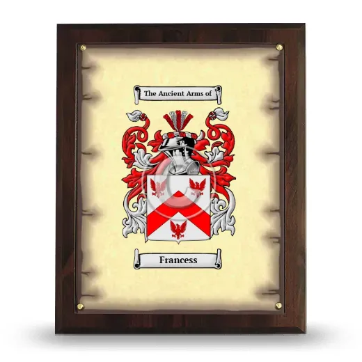 Francess Coat of Arms Plaque