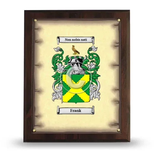 Frank Coat of Arms Plaque