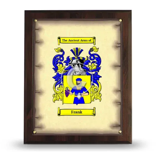 Frank Coat of Arms Plaque