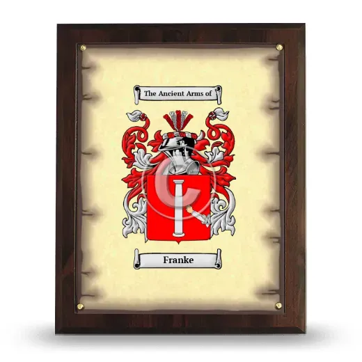 Franke Coat of Arms Plaque