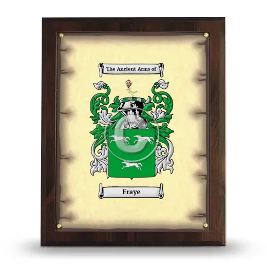 Fraye Coat of Arms Plaque