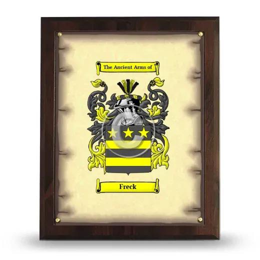 Freck Coat of Arms Plaque