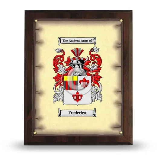 Frederico Coat of Arms Plaque