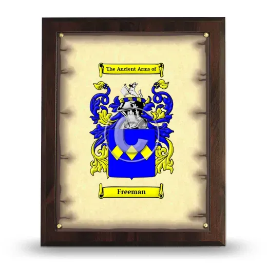 Freeman Coat of Arms Plaque