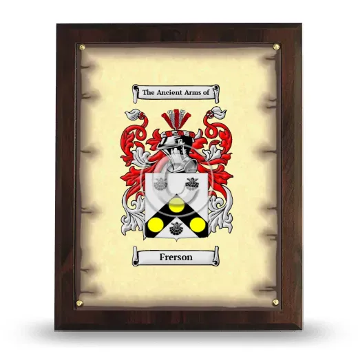 Frerson Coat of Arms Plaque