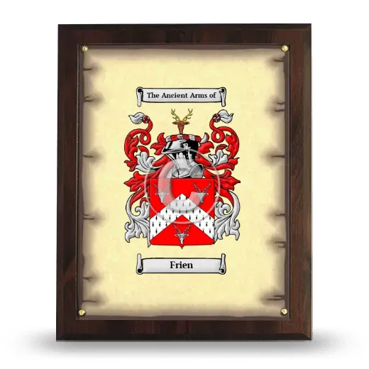 Frien Coat of Arms Plaque
