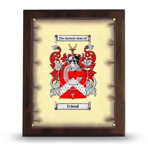 Friend Coat of Arms Plaque