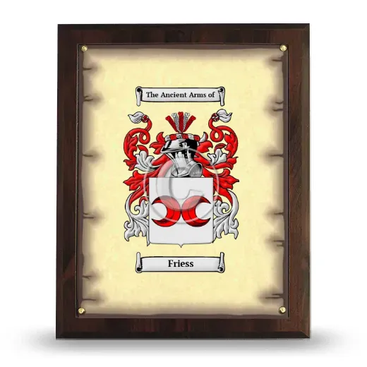 Friess Coat of Arms Plaque