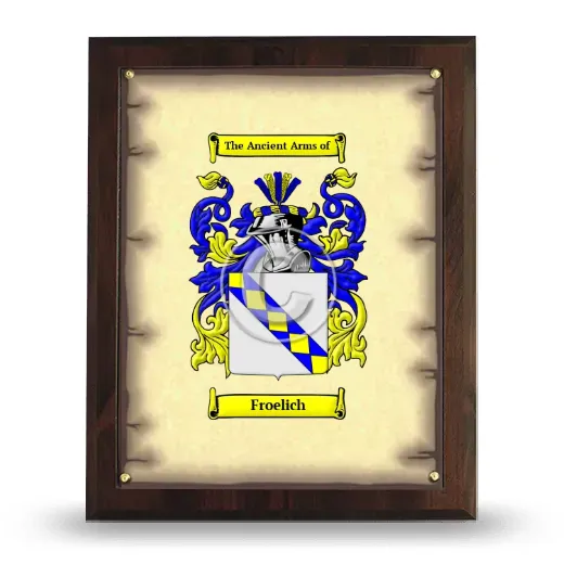 Froelich Coat of Arms Plaque