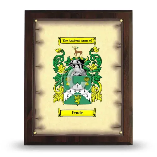 Frude Coat of Arms Plaque