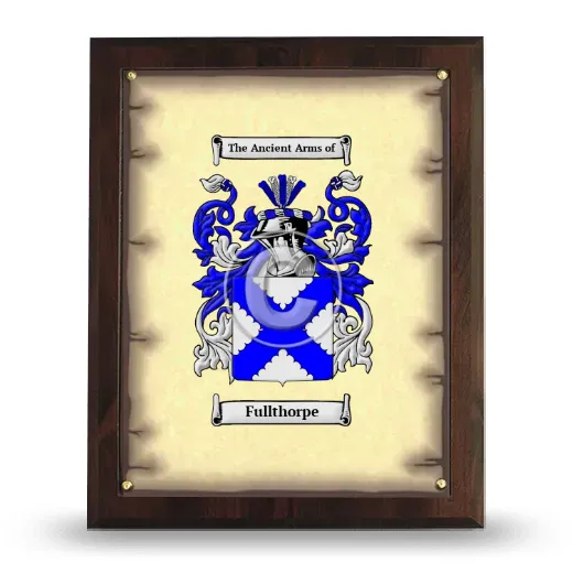 Fullthorpe Coat of Arms Plaque