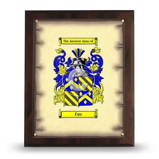 Fyo Coat of Arms Plaque