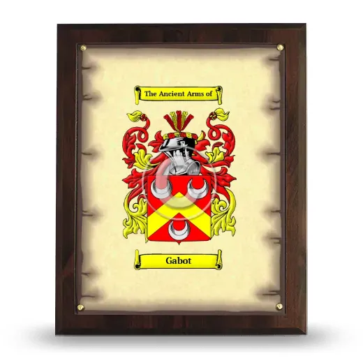 Gabot Coat of Arms Plaque