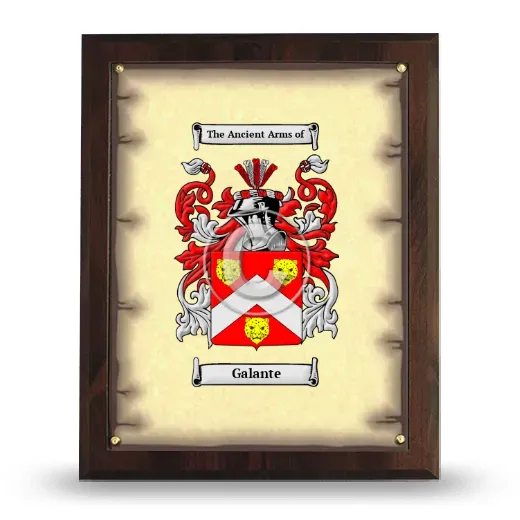 Galante Coat of Arms Plaque