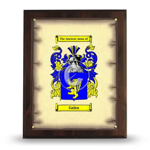 Galen Coat of Arms Plaque