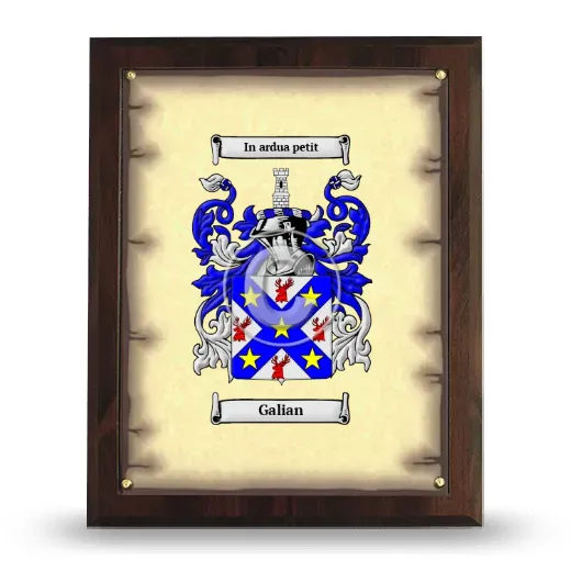 Galian Coat of Arms Plaque