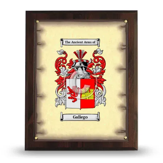 Gallego Coat of Arms Plaque