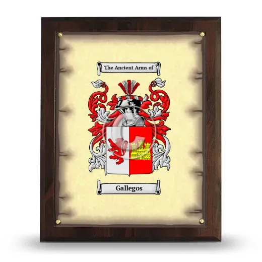 Gallegos Coat of Arms Plaque