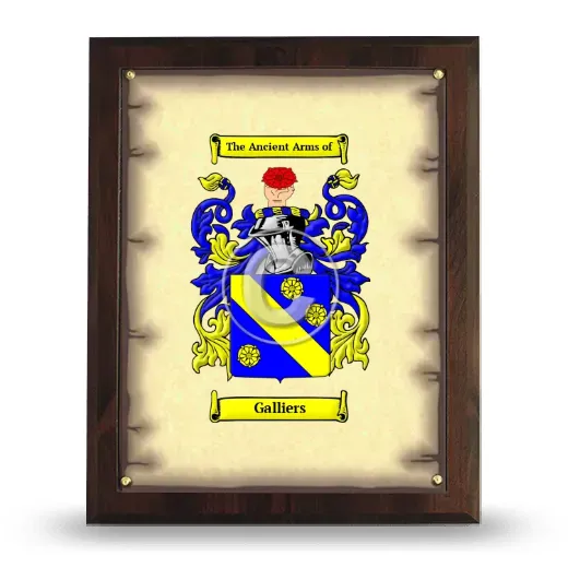 Galliers Coat of Arms Plaque