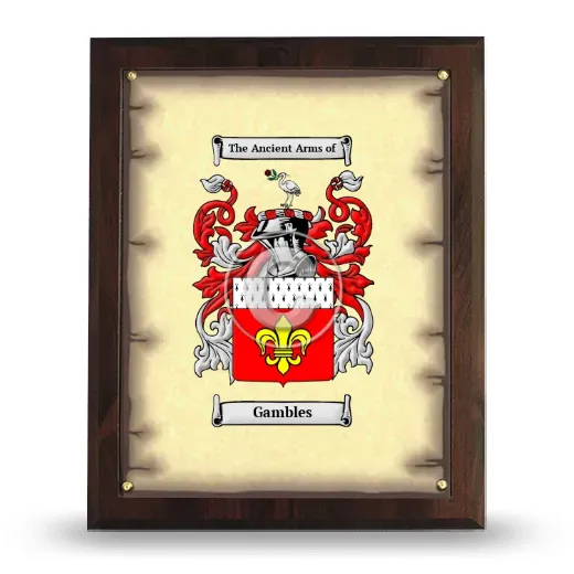 Gambles Coat of Arms Plaque