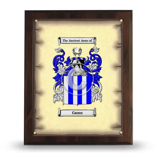 Gams Coat of Arms Plaque