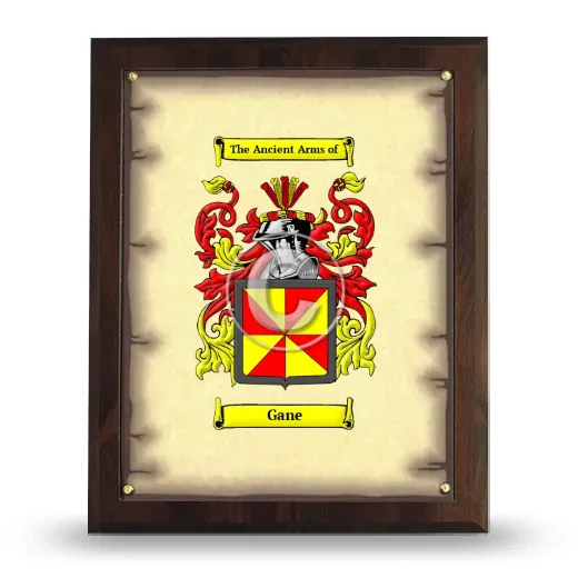 Gane Coat of Arms Plaque