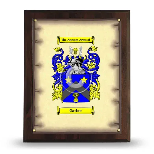 Garber Coat of Arms Plaque