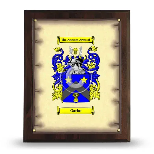 Garbo Coat of Arms Plaque