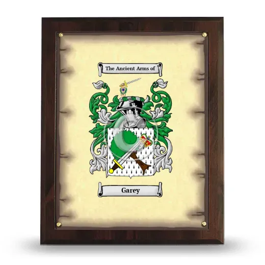 Garey Coat of Arms Plaque