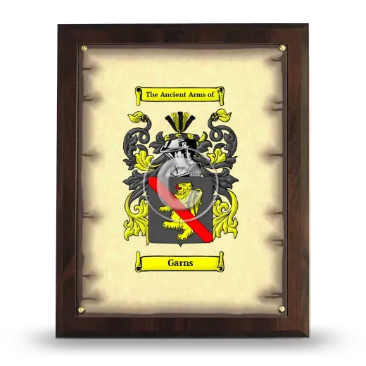 Garns Coat of Arms Plaque