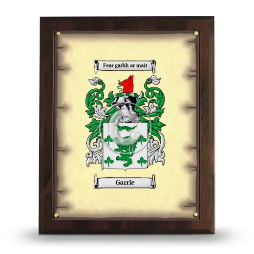 Garrie Coat of Arms Plaque