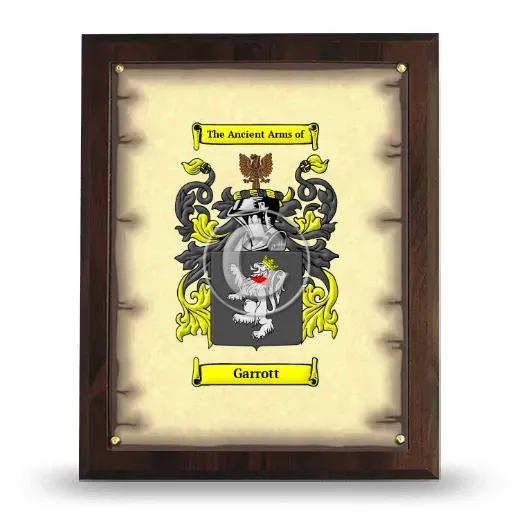 Garrott Coat of Arms Plaque