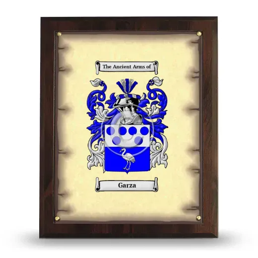 Garza Coat of Arms Plaque