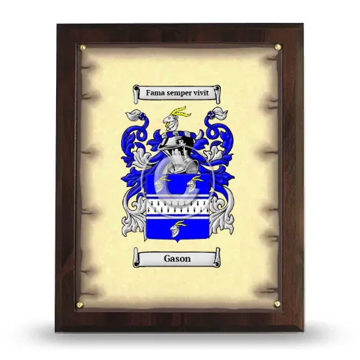 Gason Coat of Arms Plaque