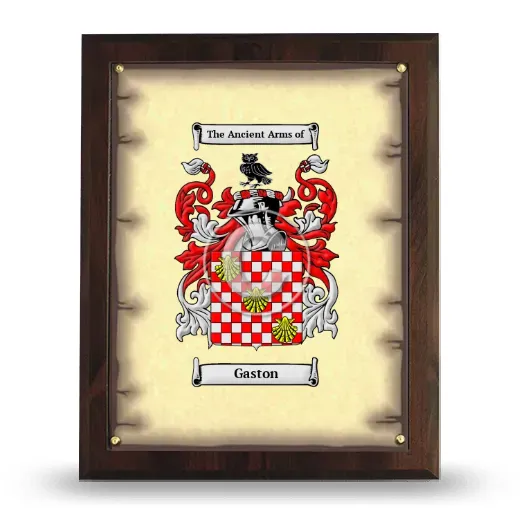 Gaston Coat of Arms Plaque