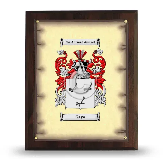 Gaye Coat of Arms Plaque