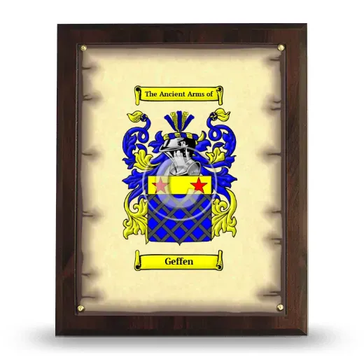 Geffen Coat of Arms Plaque