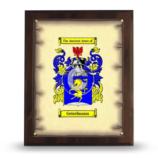 Geiselmann Coat of Arms Plaque