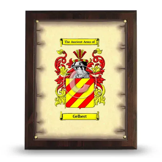Gelbert Coat of Arms Plaque
