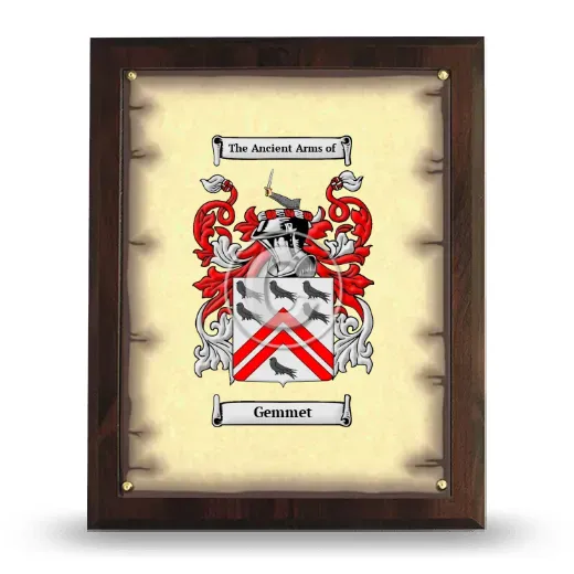 Gemmet Coat of Arms Plaque