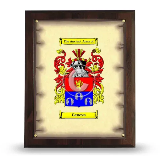Geneva Coat of Arms Plaque