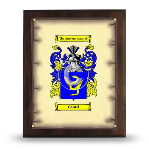 Gentil Coat of Arms Plaque
