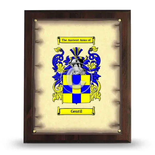 Gentil Coat of Arms Plaque