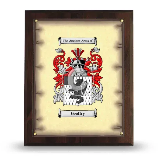 Geoffry Coat of Arms Plaque