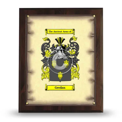 Gerdan Coat of Arms Plaque
