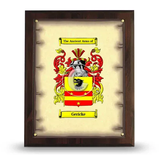 Gericke Coat of Arms Plaque