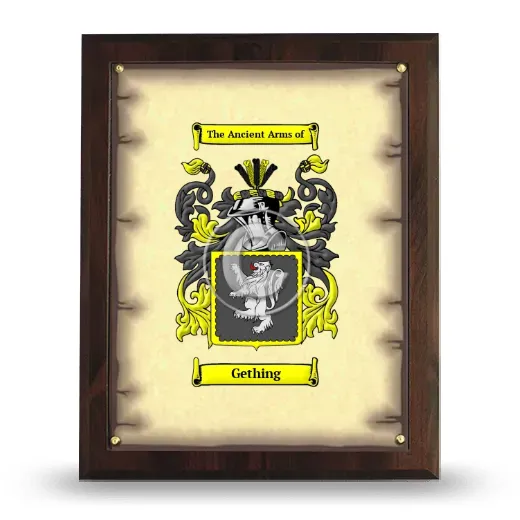 Gething Coat of Arms Plaque